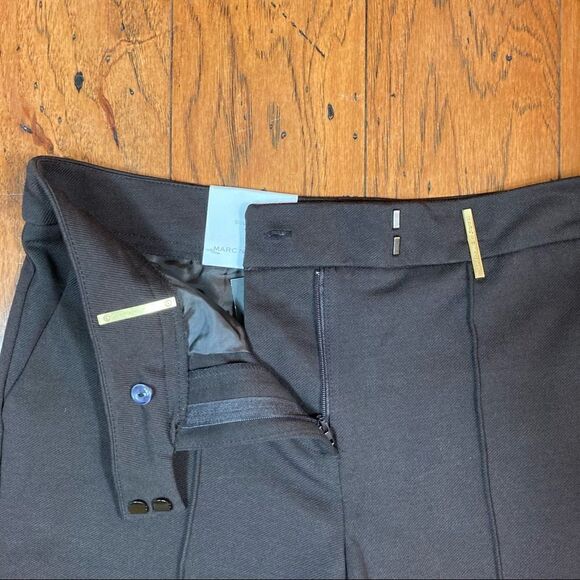Marc New York Dark Chocolate High Waist Trouser Leg Pants, Size 4, NWT - Picture 4 of 11